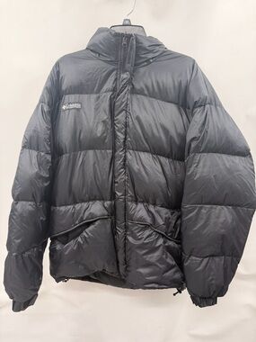 Columbia Black Jacket with Beige Logo Label men’s size L